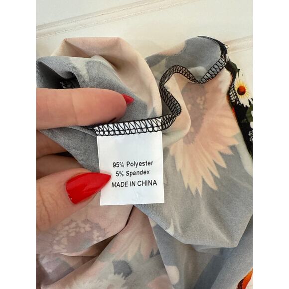 Tralibee Black & Orange Floral Dress & Cathy Sleeveless Midi Dress Bundle Size L - Picture 7 of 10